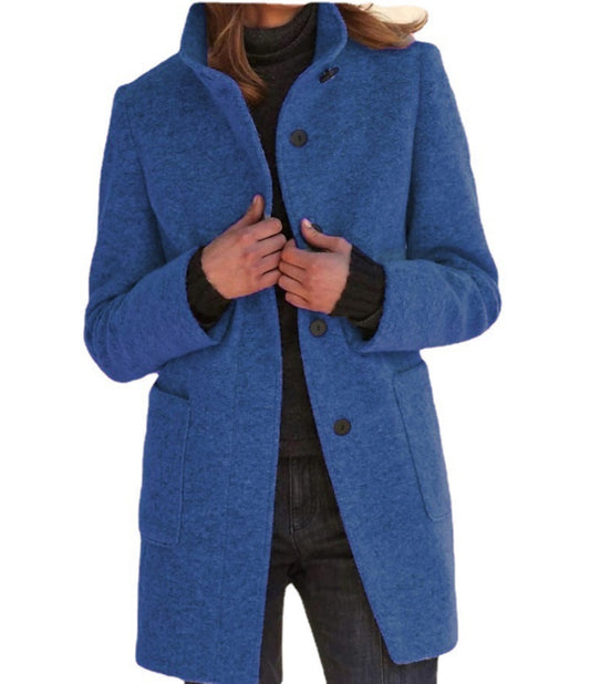 Płaszcz Elira z wełnianym wykończeniem | Klasyka w kolorze