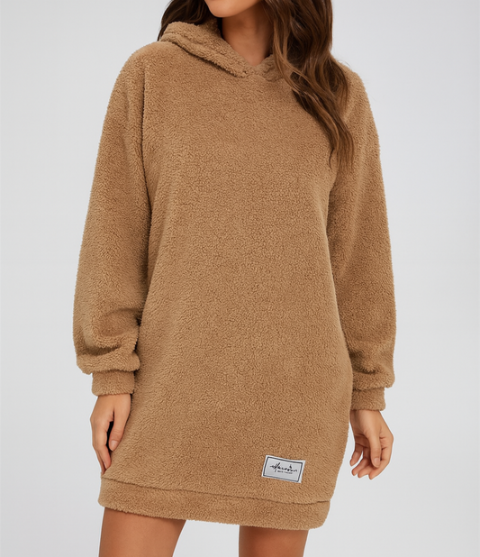 Sukienka z kapturem | miękka i ciepła