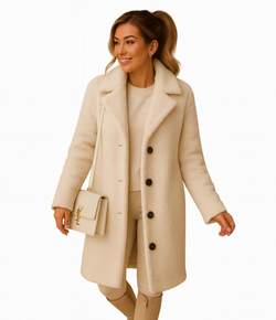 Długa kurtka teddy damska | Miękkość i ciepło