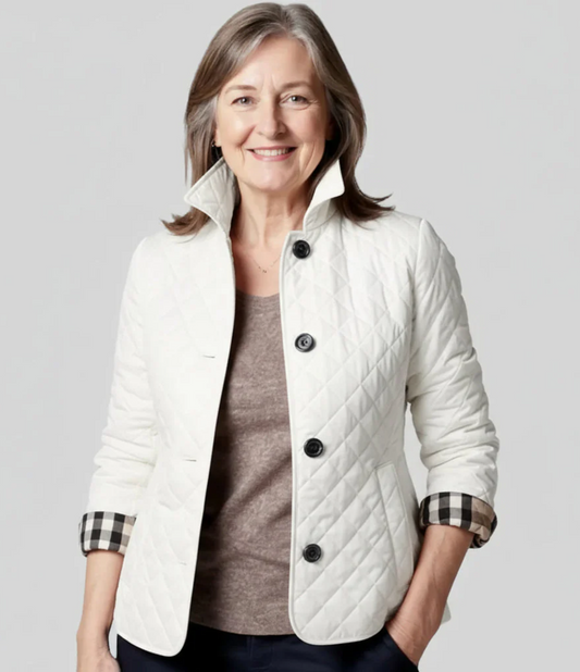 Kurtka Livia pikowana z kołnierzem | Ciepło i szyk