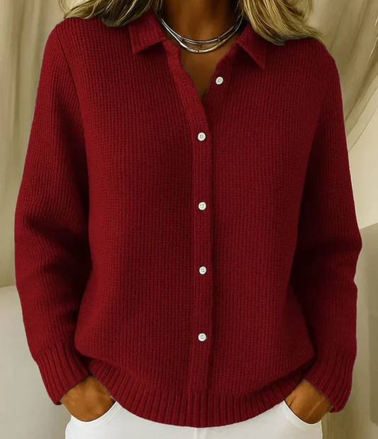 Kardigan Fiora z miękkiej dzianiny i eleganckim luzem | Komfort i styl.